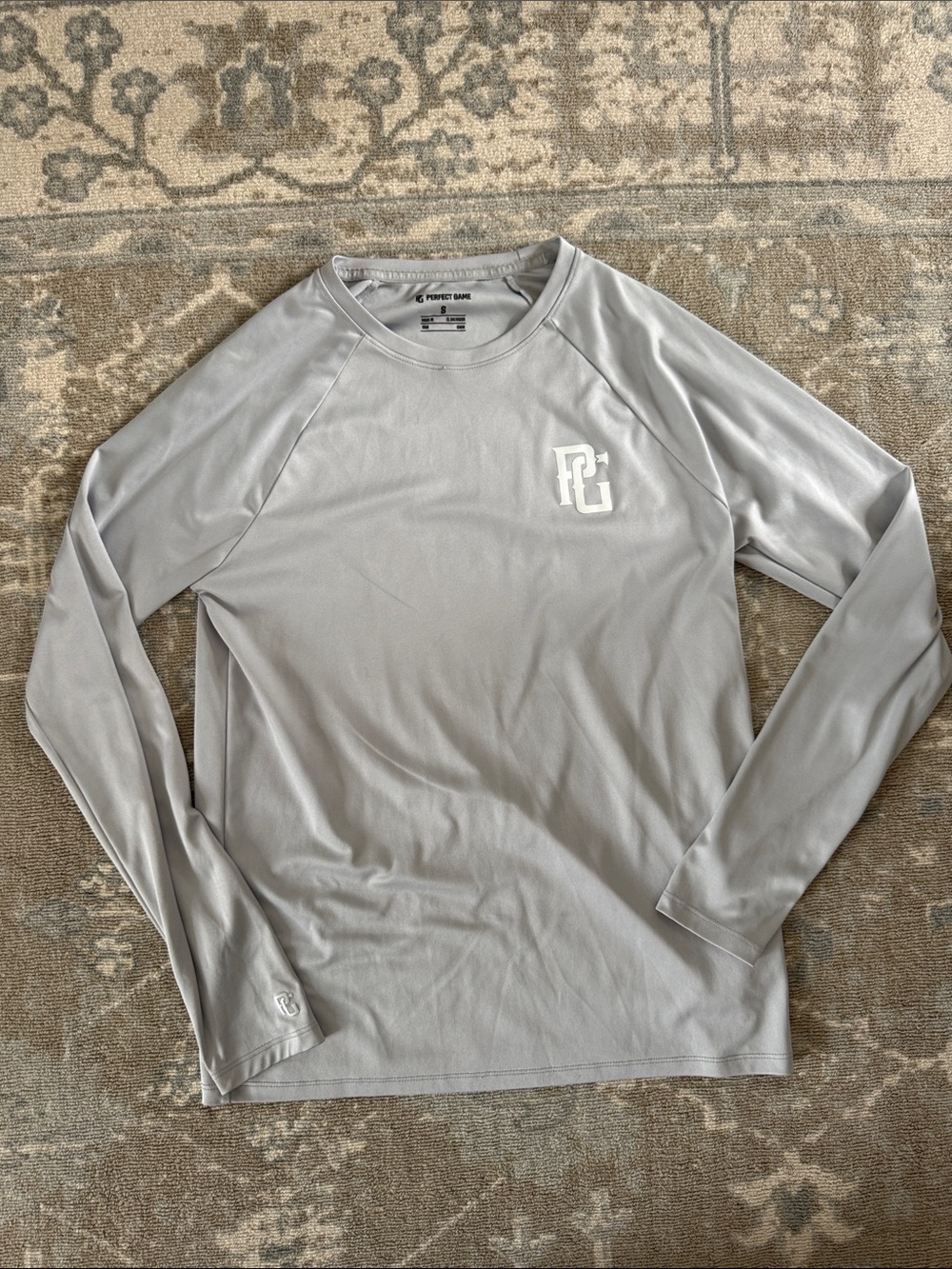 Perfect Game Long Sleeve Performance Shirt - Light Gray